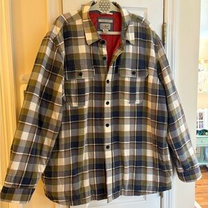 L.L. Bean Men's Quilted Flannel Plaid Shirt/Jacket
